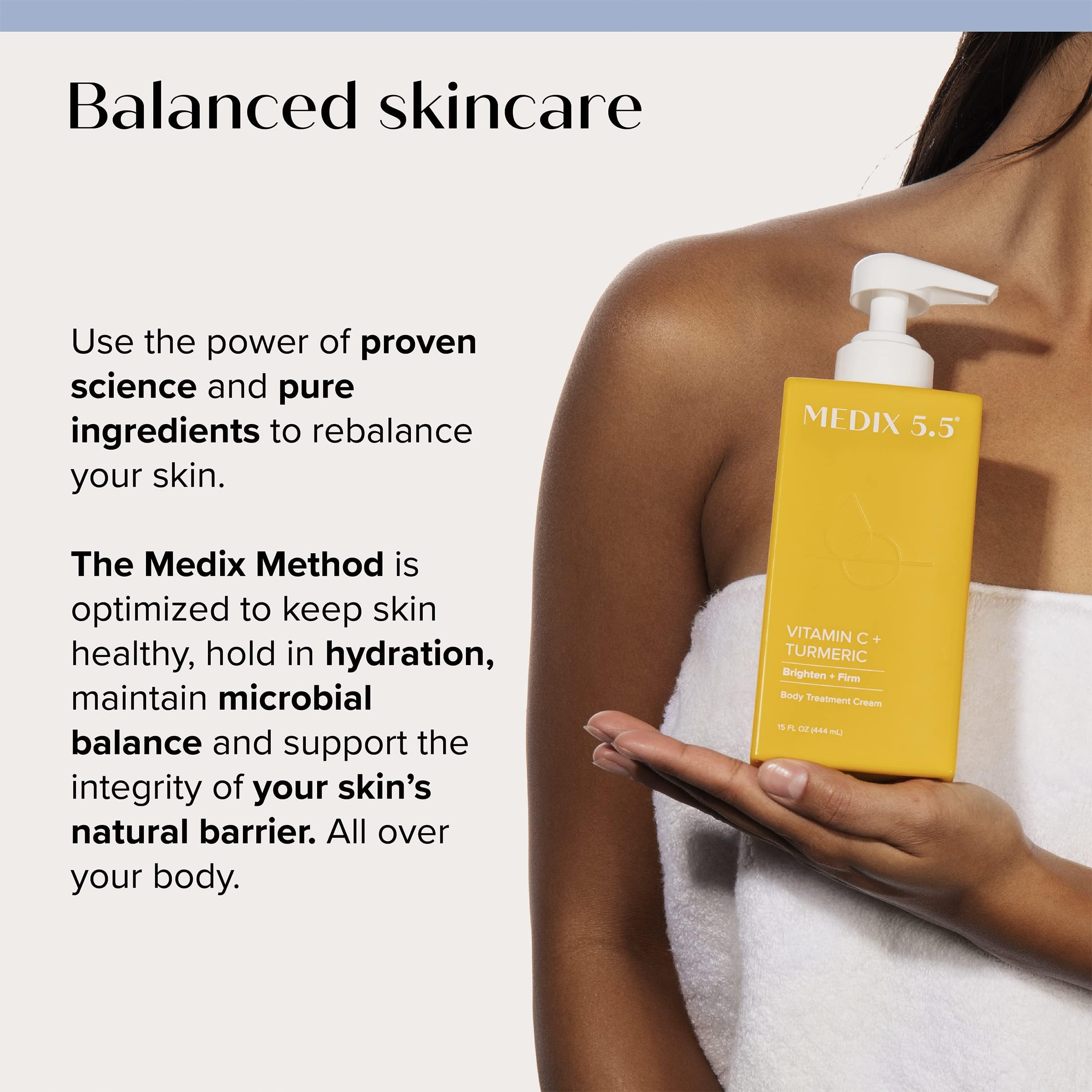 Parfum subtil Medix 5.5 – senteur légère lors de l’application quotidienne.