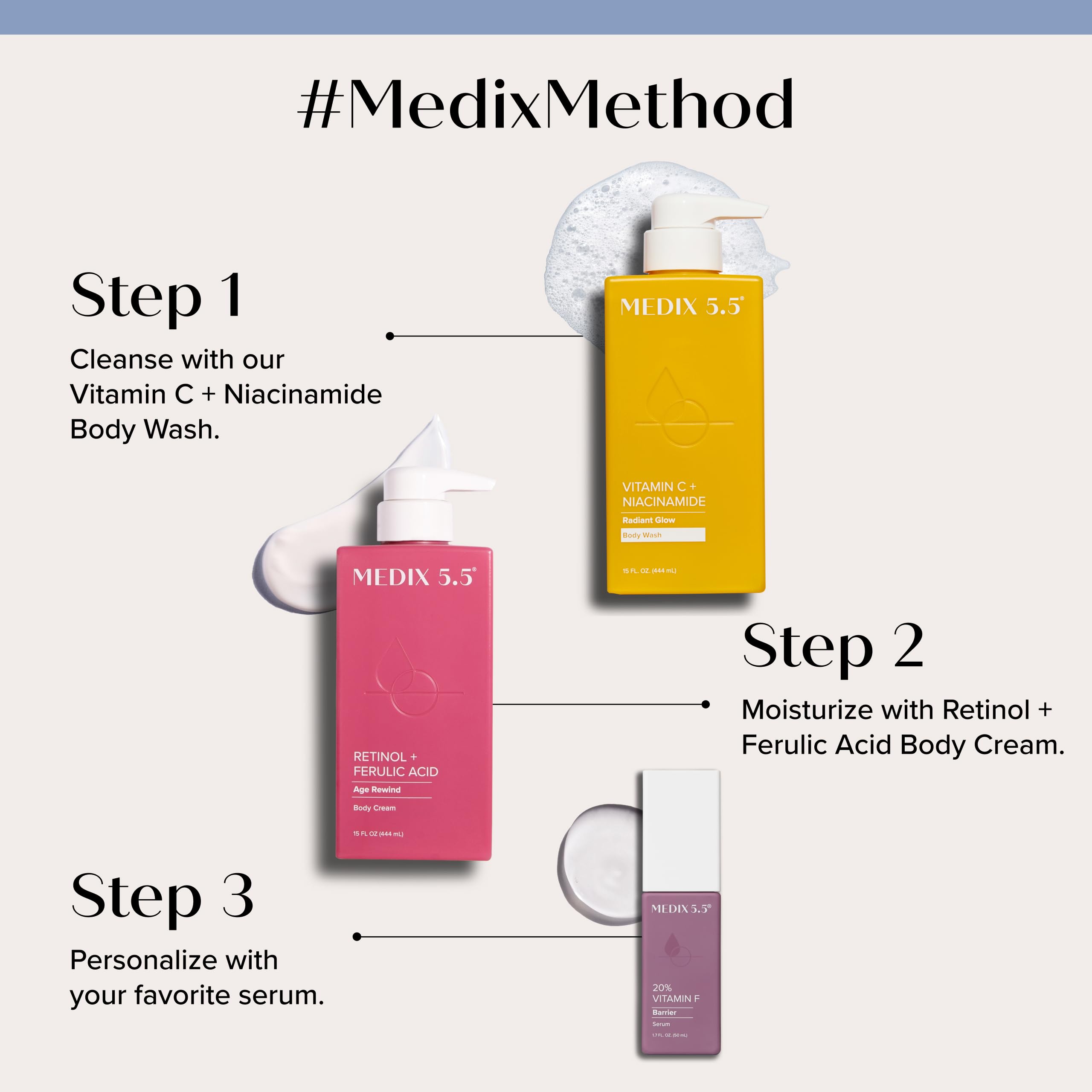 Medix 5.5 Radiant Glow, hydratation légère après le lavage.