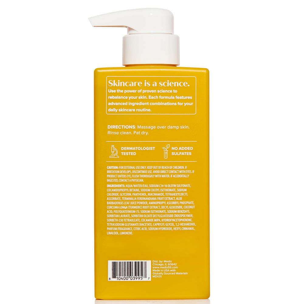 Medix 5.5 Radiant Glow, rituel citronné pour une douche revigorante.
