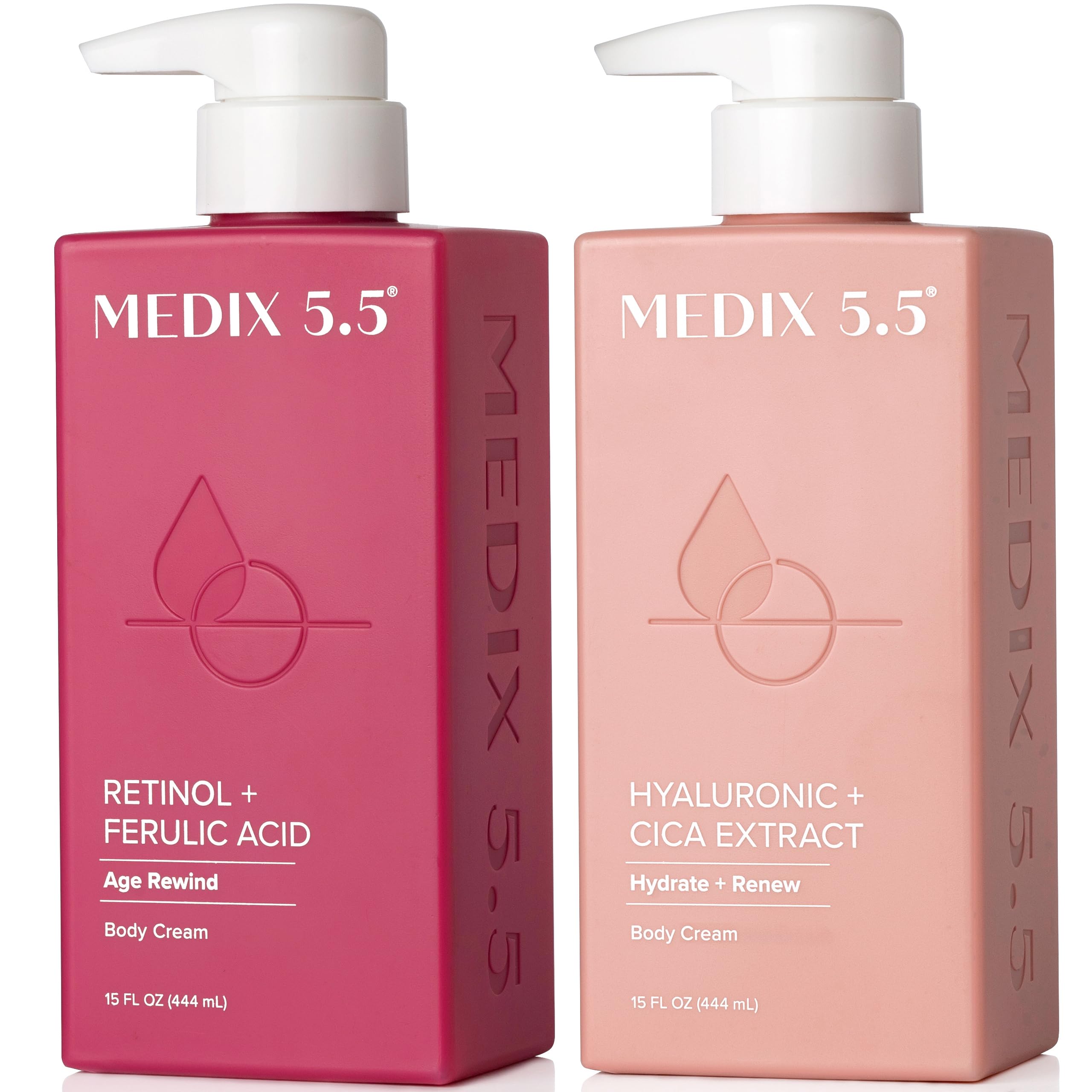 Medix 5.5 Retinol Body Lotion, bouteille élégante, peut aider à raffermir et lisser la peau.