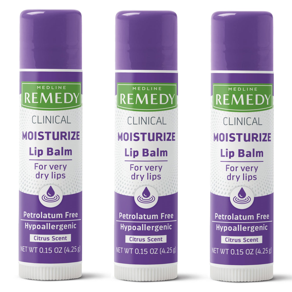 Medline Remedy baume-levres-clinical-citrus: hydratation durable et protection contre les éléments