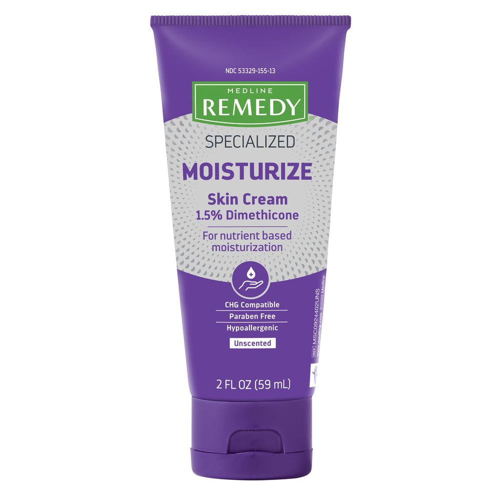 Medline Remedy crème sans parfum sur flacon – hydratation efficace pour peau sèche.