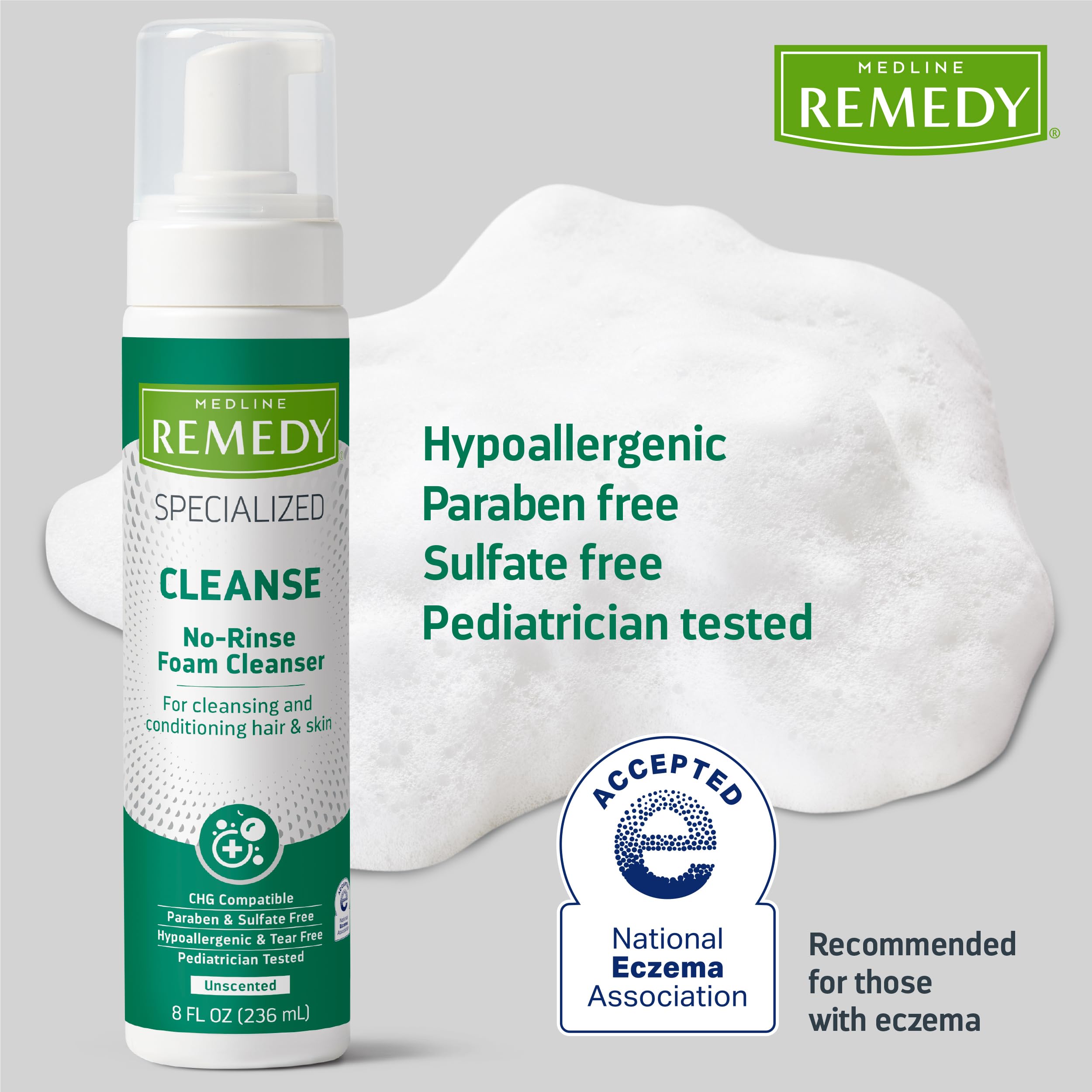 Medline Remedy, parfum subtil, sensation de fraîcheur discrète.