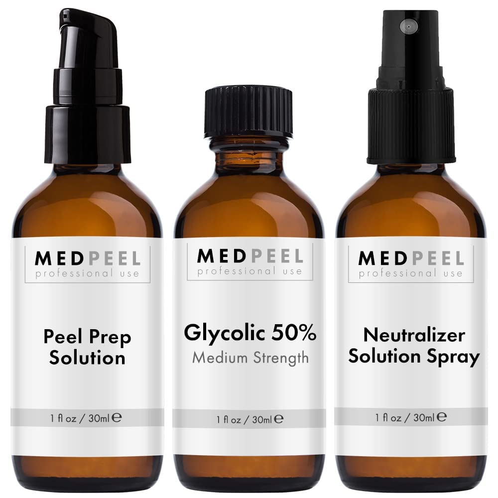 MedPeel Glycolic 50% - flacon du kit, usage précis pour un soin professionnel à domicile.