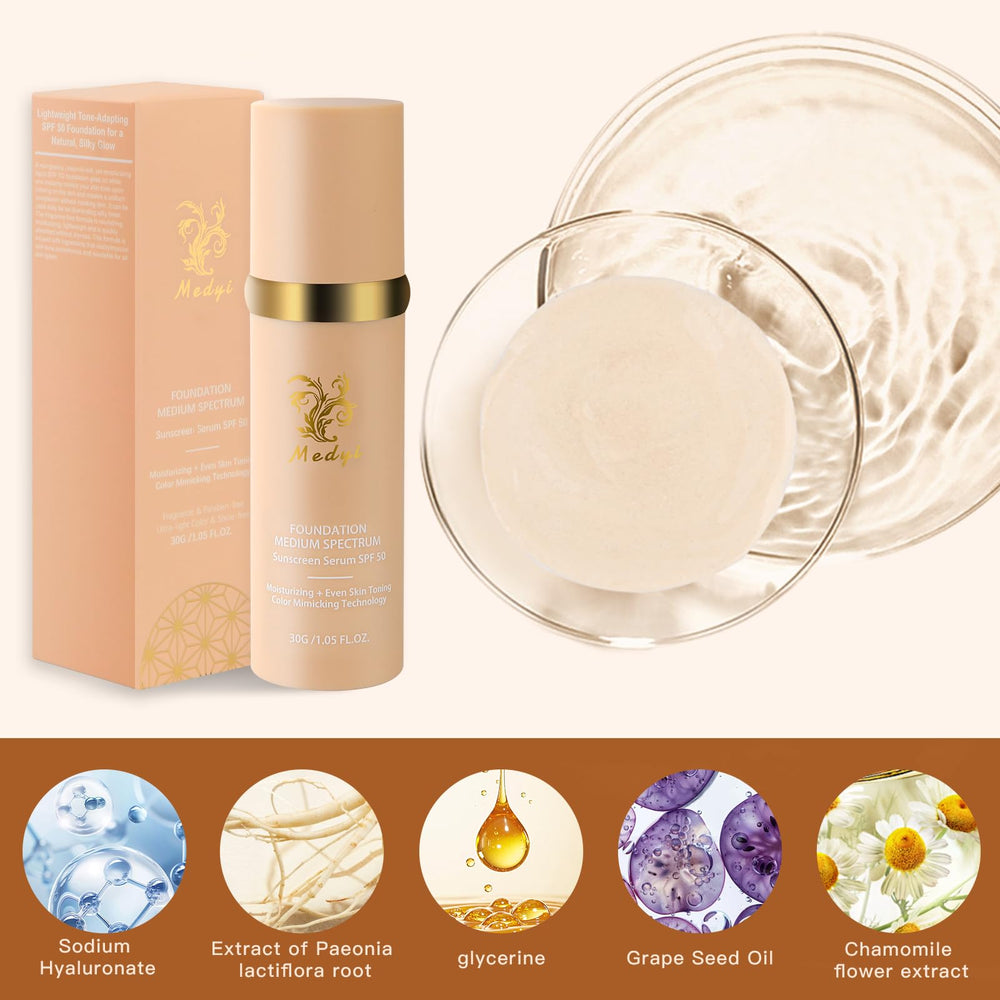 Medyi Foundation Medium: teinte adaptative qui s’accorde à votre carnation pour un look naturel