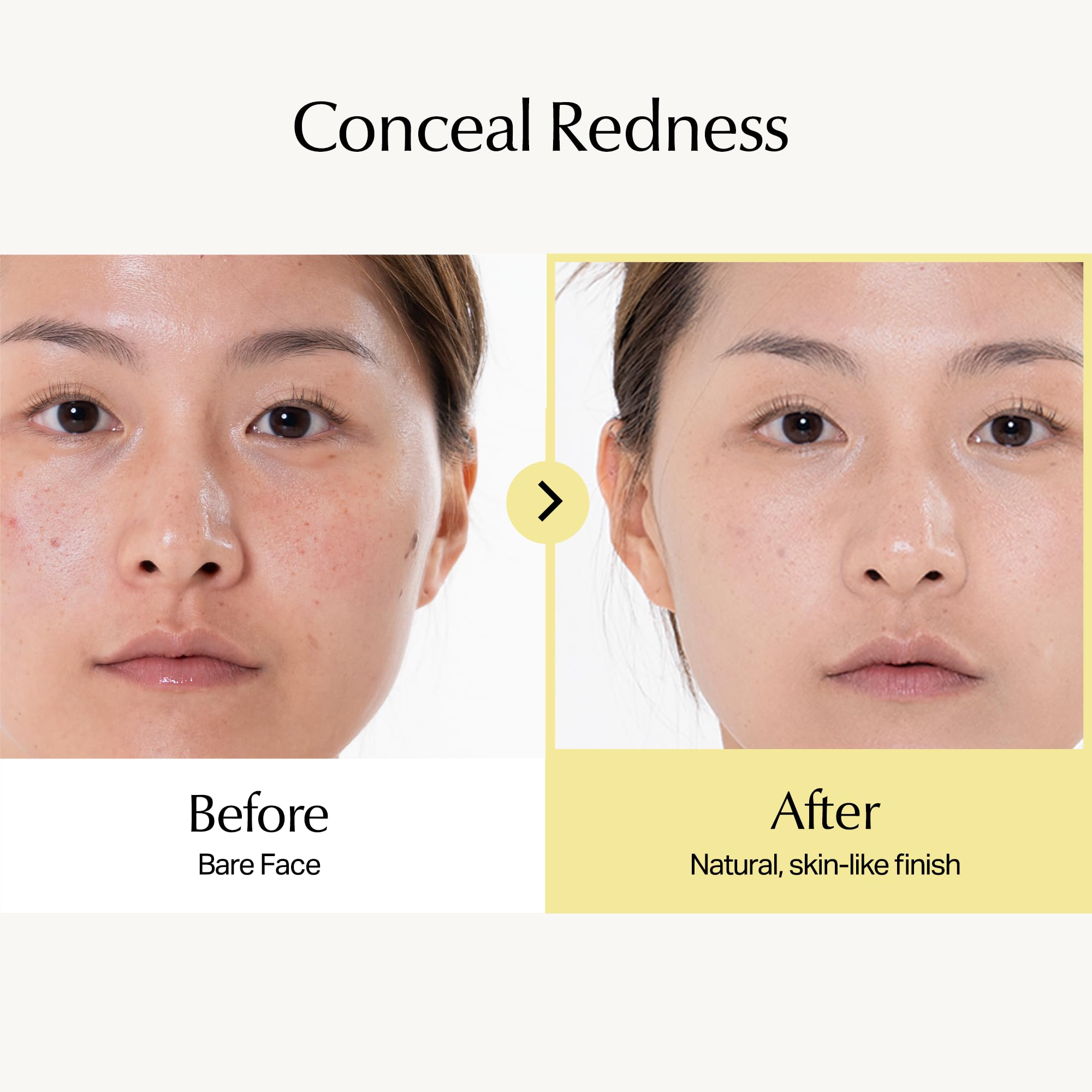 Meebak CC Crème green-to-beige application teinte naturelle et neutralisation des rougeurs