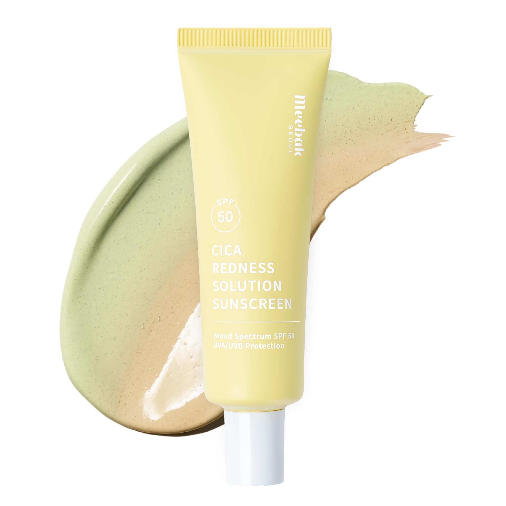 Meebak CC Crème flacon vert à beige neutralisant les rougeurs