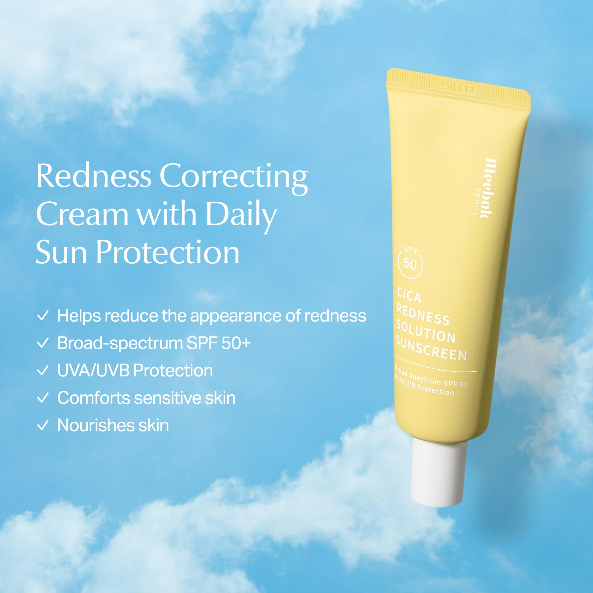 Meebak CC Crème SPF50 tube protection UVA/UVB au quotidien