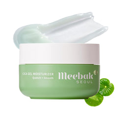 Meebak Cica Gel Visage: hydratation durable en texture eau pour peau lumineuse.