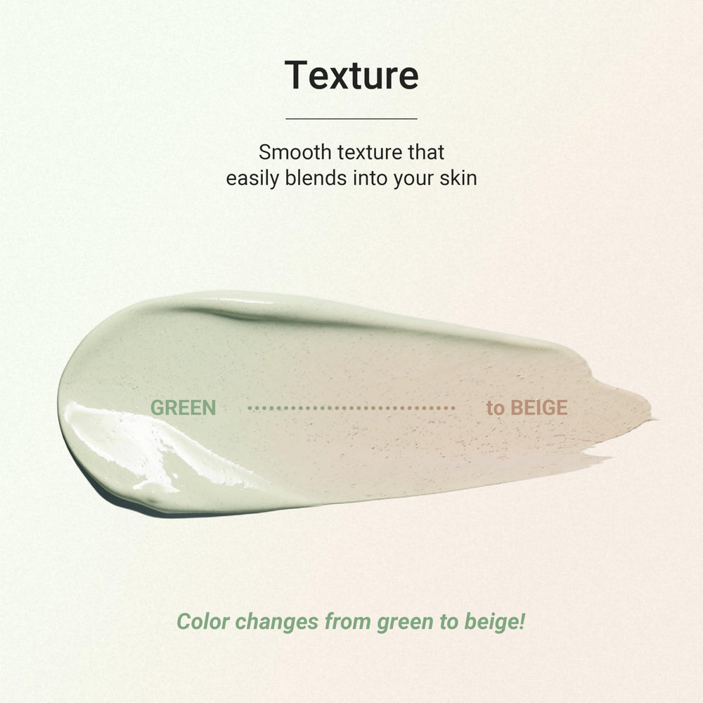 Meebak Cica Redness Solution Cream - texture légère prête à être utilisée comme base.