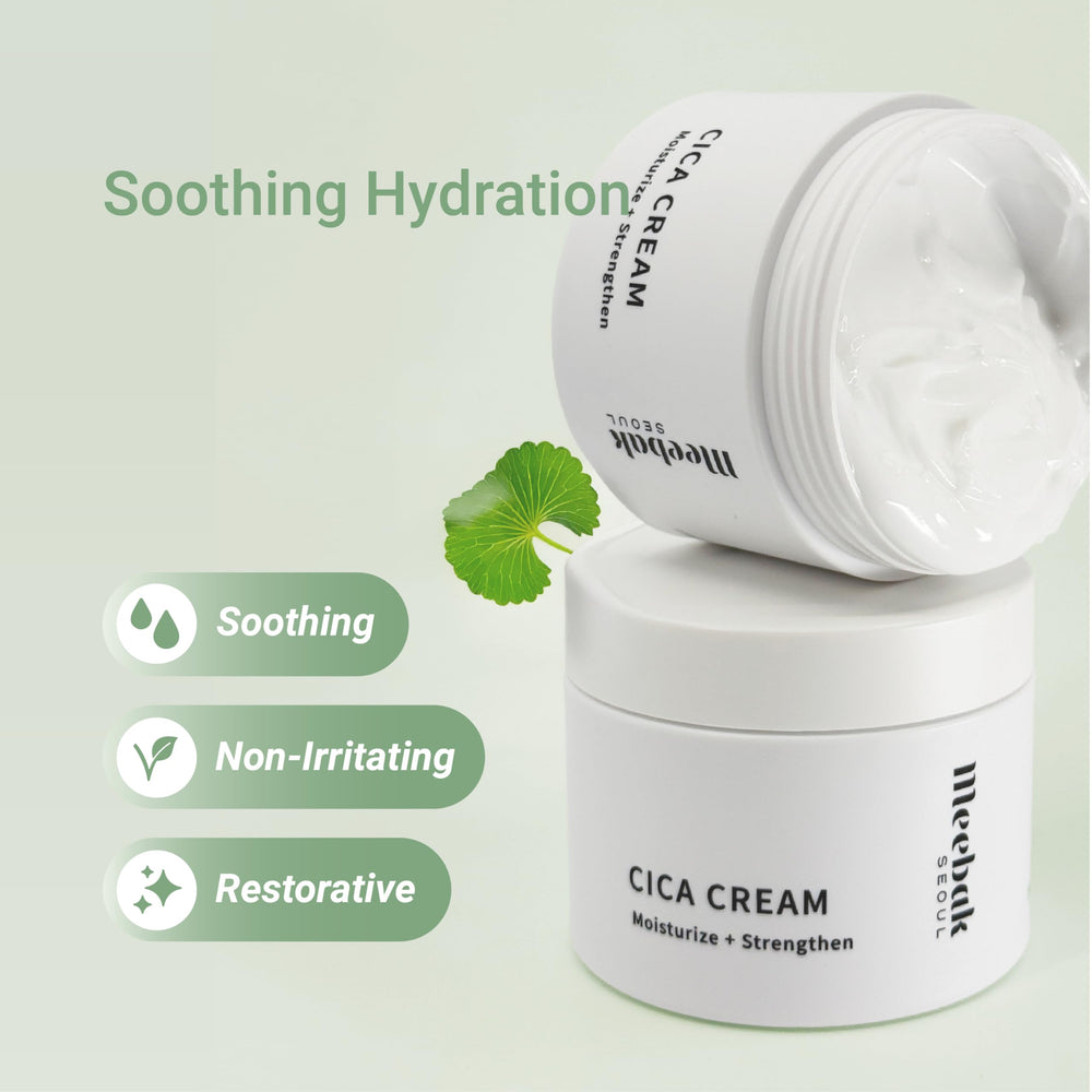Meebak Cica Cream: emballage chic facilite l'application