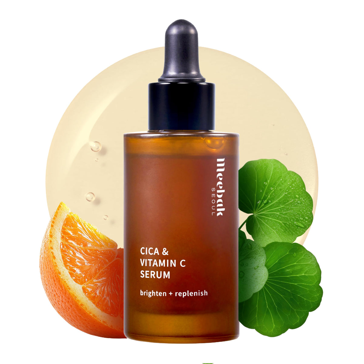 Meebak Sérum Vitamin C dans sa bouteille pour un teint éclatant