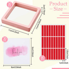 Meekoo cadre 3D flottant rose met en valeur les ongles artificiels.