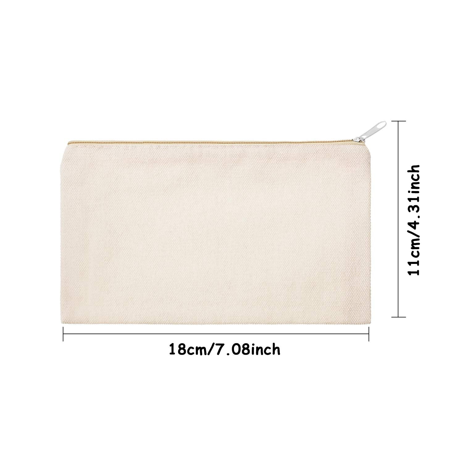 Pochette toile avec fermeture éclair Meekoo vue rapprochée, pratique et sécurisée