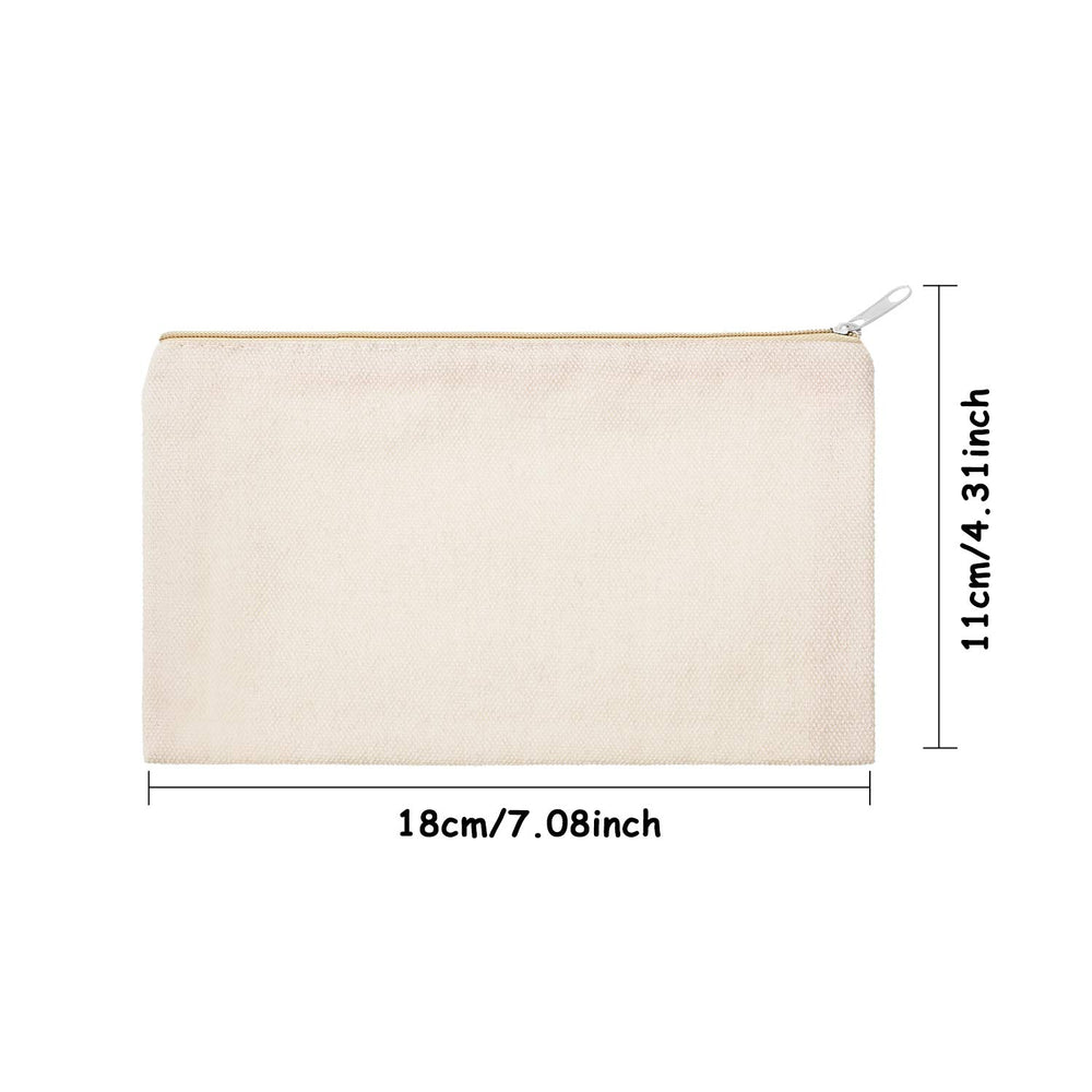 Pochette toile avec fermeture éclair Meekoo vue rapprochée, pratique et sécurisée