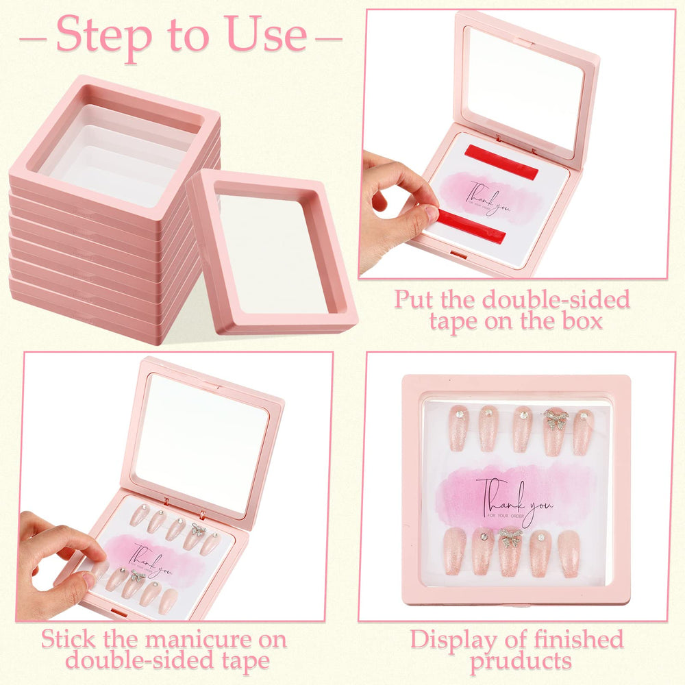 Meekoo ruban adhésif double-face facilite la fixation des faux ongles.