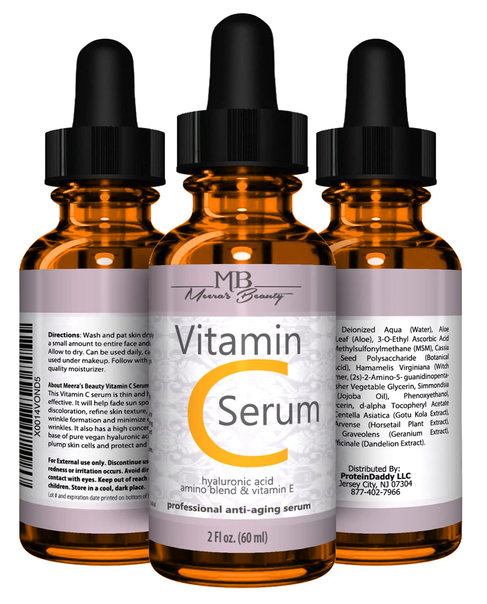 Meera's Beauty sérum vitamine C visage hyaluronique offre hydratation profonde