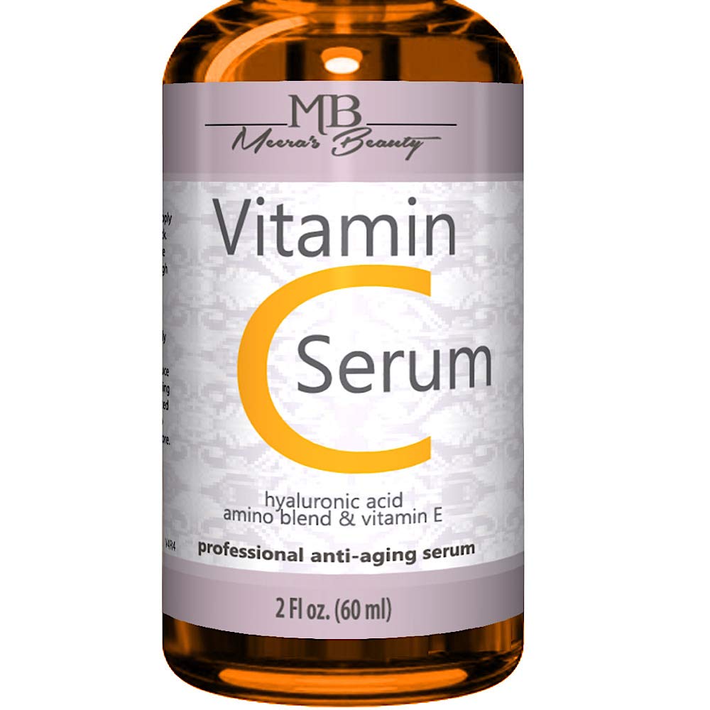 Meera's Beauty sérum vitamine C visage flacon: éclat et hydratation