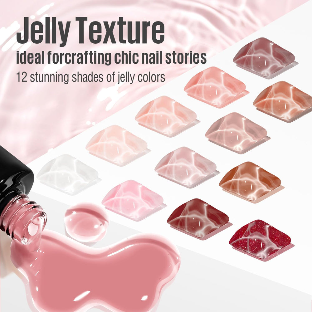 Vernis MEFA Jelly Gel blush rose, nuance subtile pour un look raffiné.