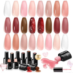 Vernis MEFA Jelly Gel nude, teint naturel et élégant.