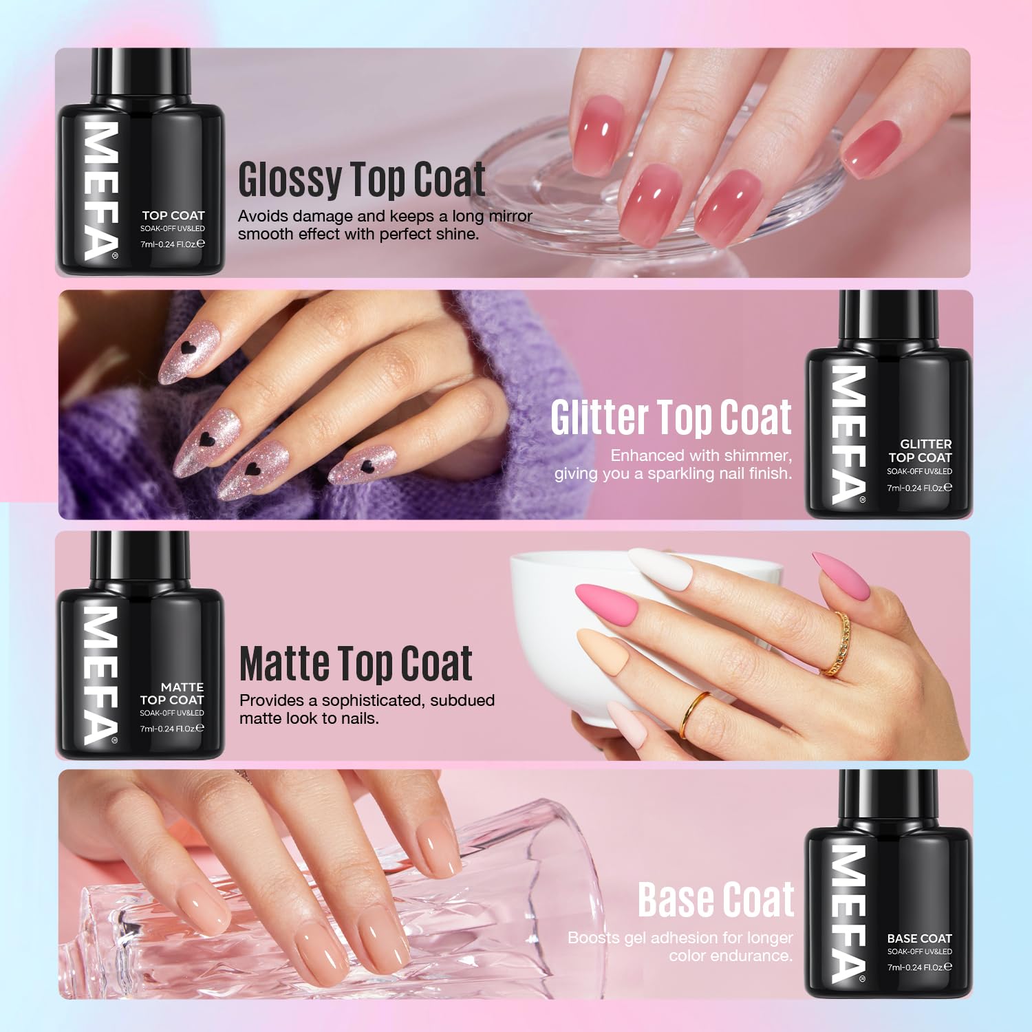 MEFA vernis de finition pailleté 7ml pour effet scintillant