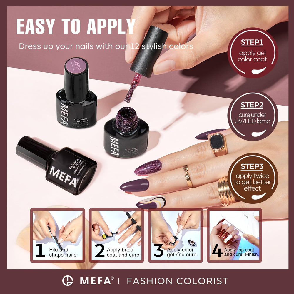 MEFA Vernis Gel – application rapide sous lampe MEFA.