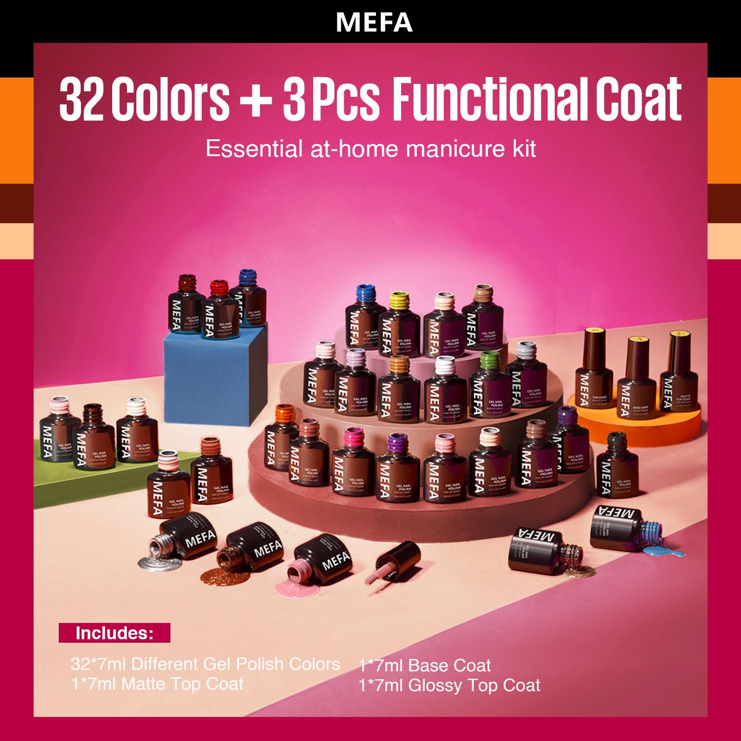 MEFA vernis gel Application Rapide, pose fluide et efficace