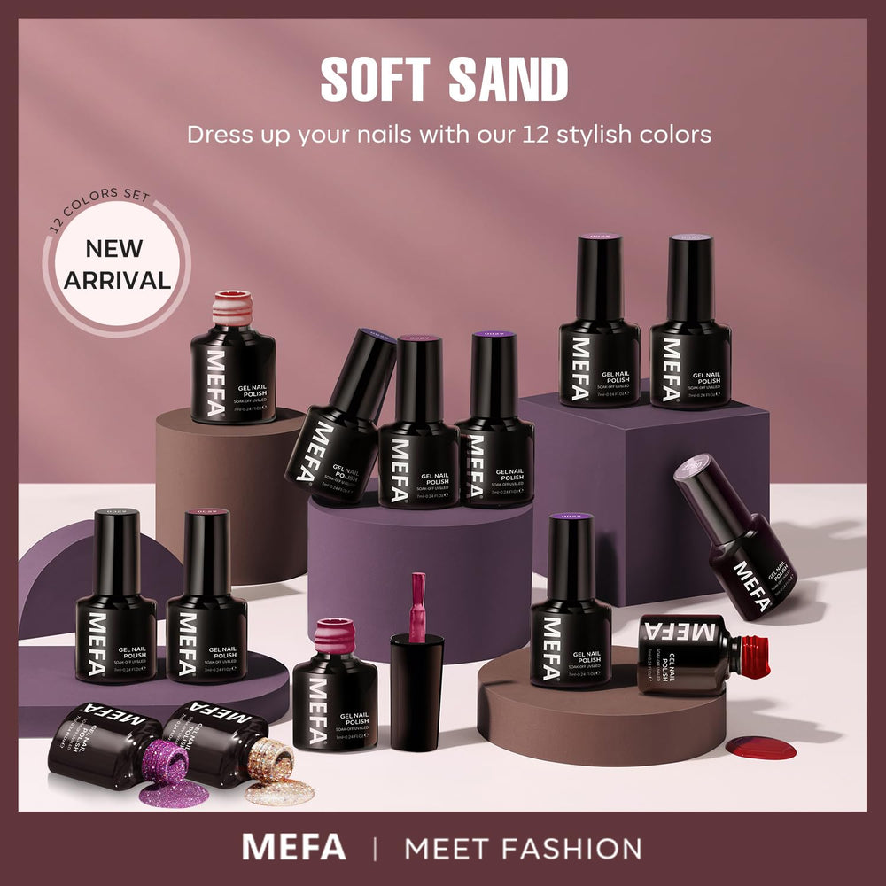 Coffret MEFA Vernis Gel luxueux – emballage cadeau raffiné.