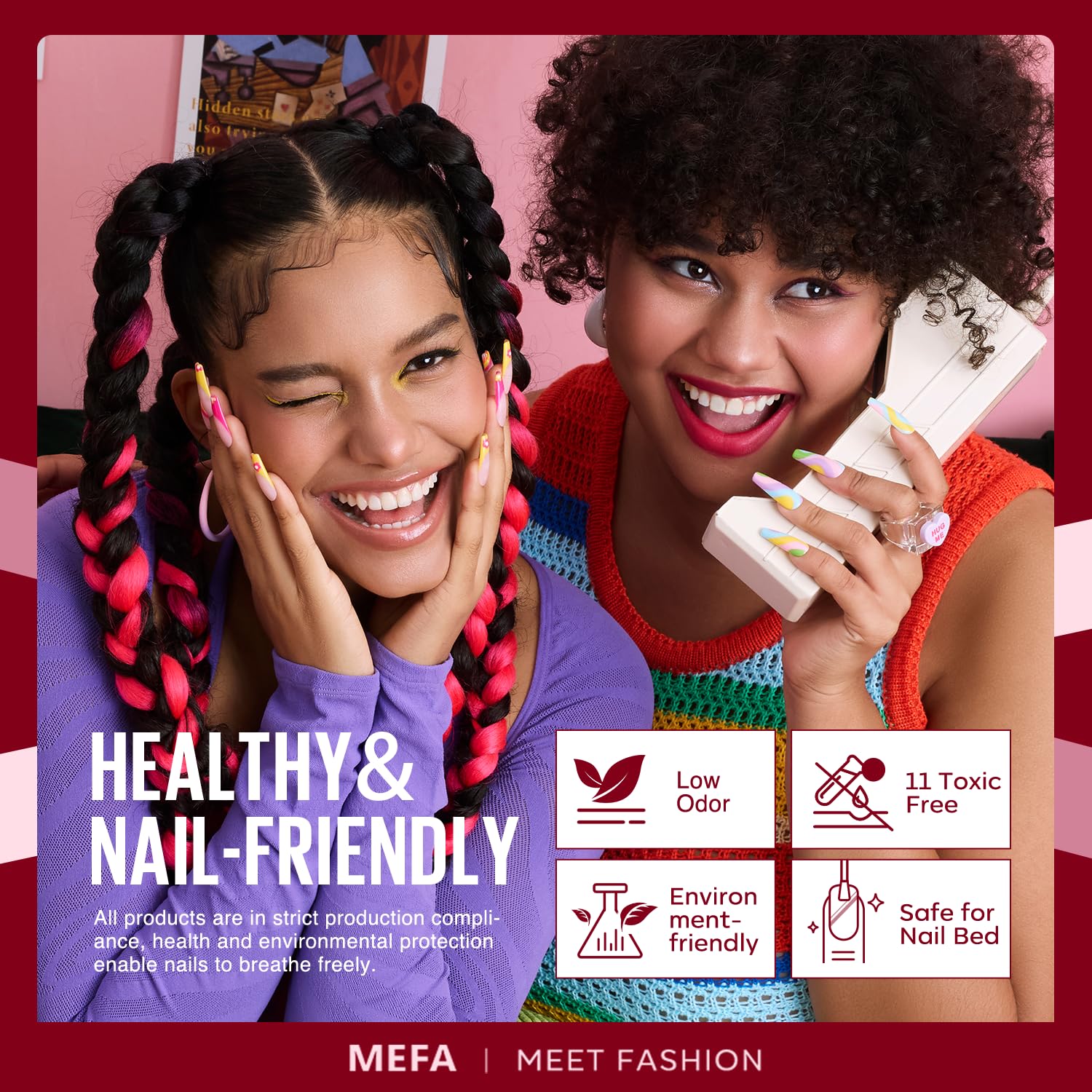 Vernis gel MEFA échantillons sur ongles, test rapide.