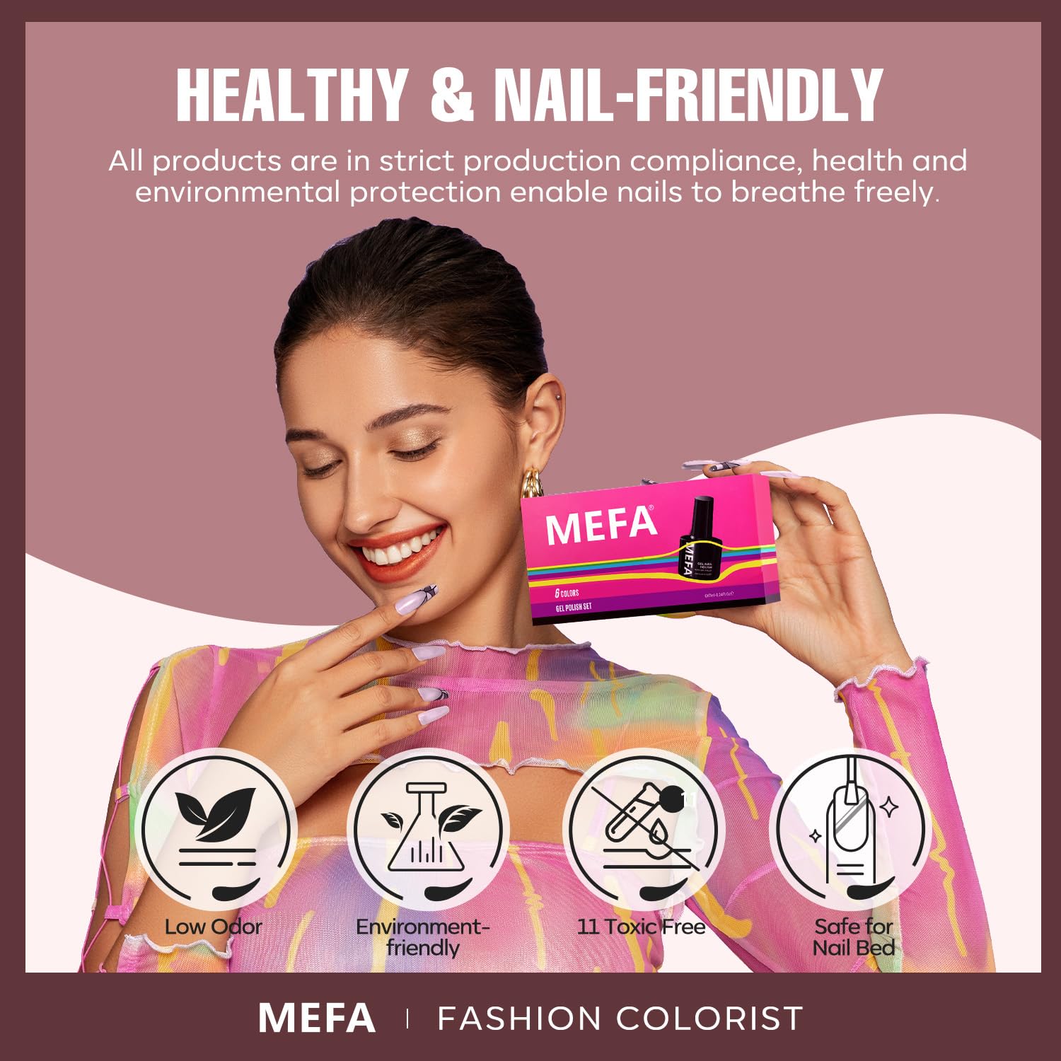 Flacon MEFA Vernis Gel 7 ml – format pratique pour tester les teintes.