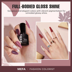 MEFA Vernis Gel nude marron – teinte naturelle et chic.