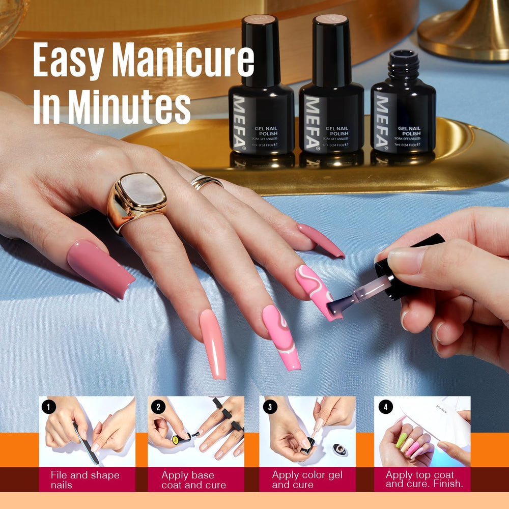 MEFA vernis gel Or Champagne Paillettes, éclat festif pour occasions spéciales