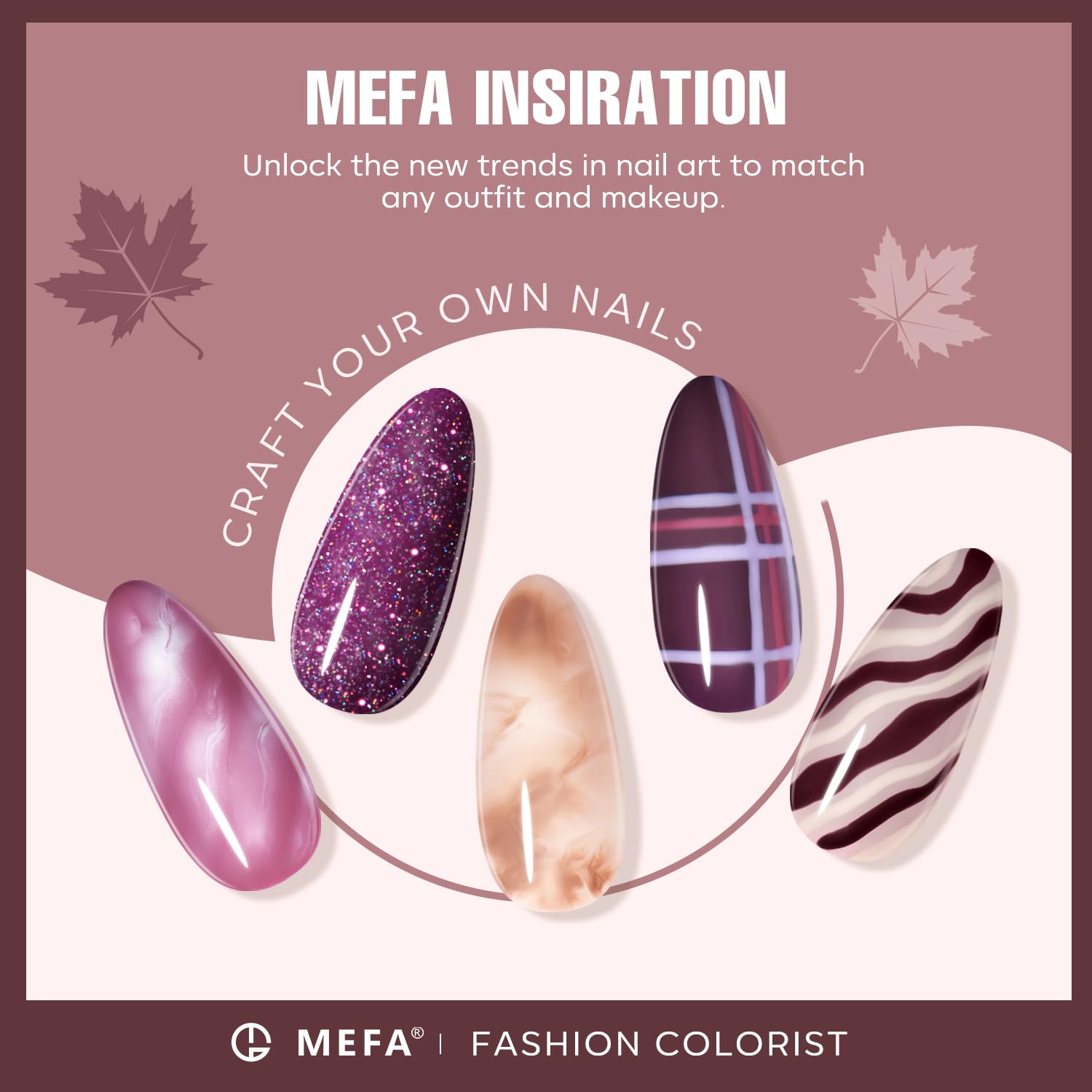 MEFA Vernis Gel paillettes dorées – fini lumineux et glamour.