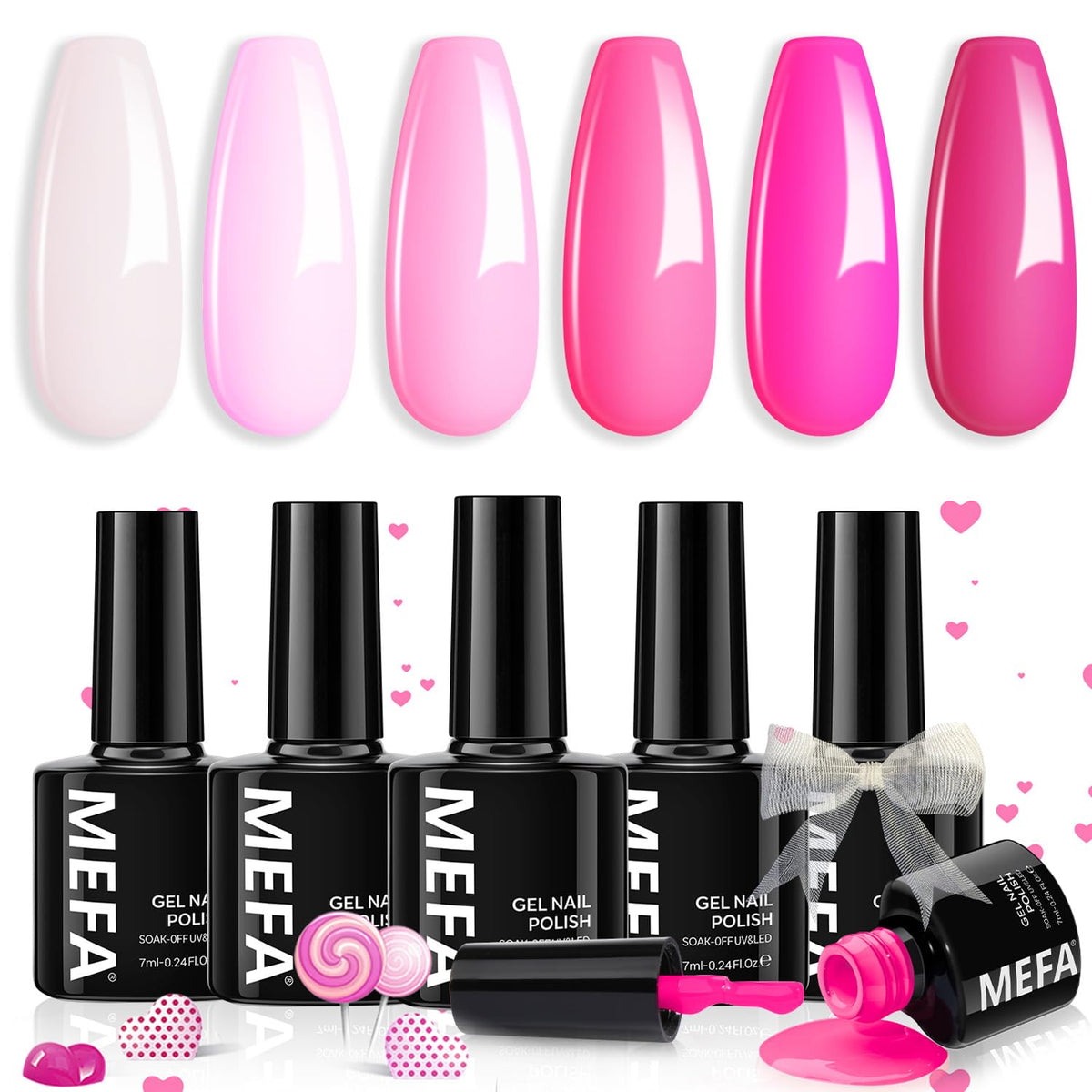 MEFA Vernis Gel Rose Baby Pink : texture lisse et longue tenue pour la manucure.