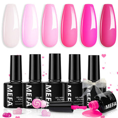 MEFA Vernis Gel Rose Baby Pink : texture lisse et longue tenue pour la manucure.