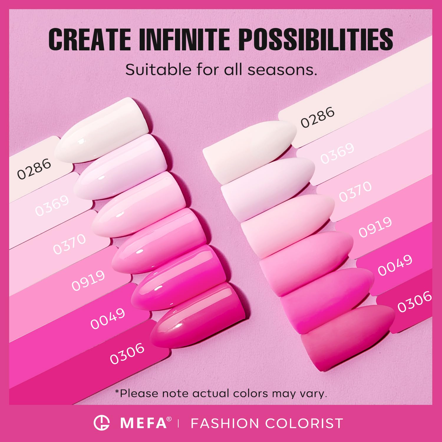 MEFA Vernis Gel Hot Pink : éclat intense pour des ongles remarquables.