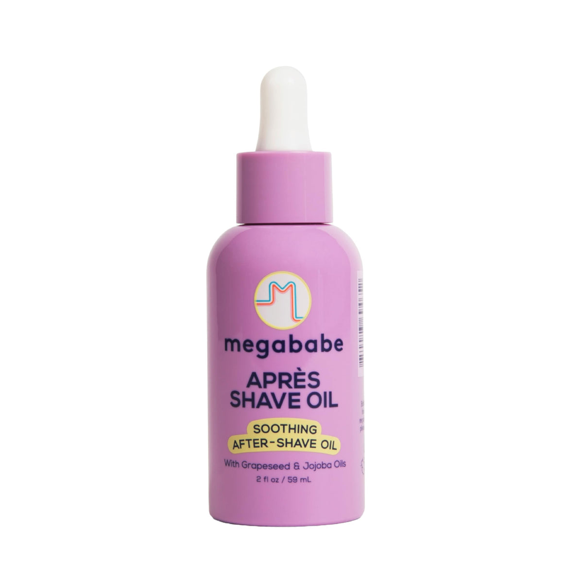 Megababe Après Shave Oil – bouteille pipette pour une application précise après rasage.