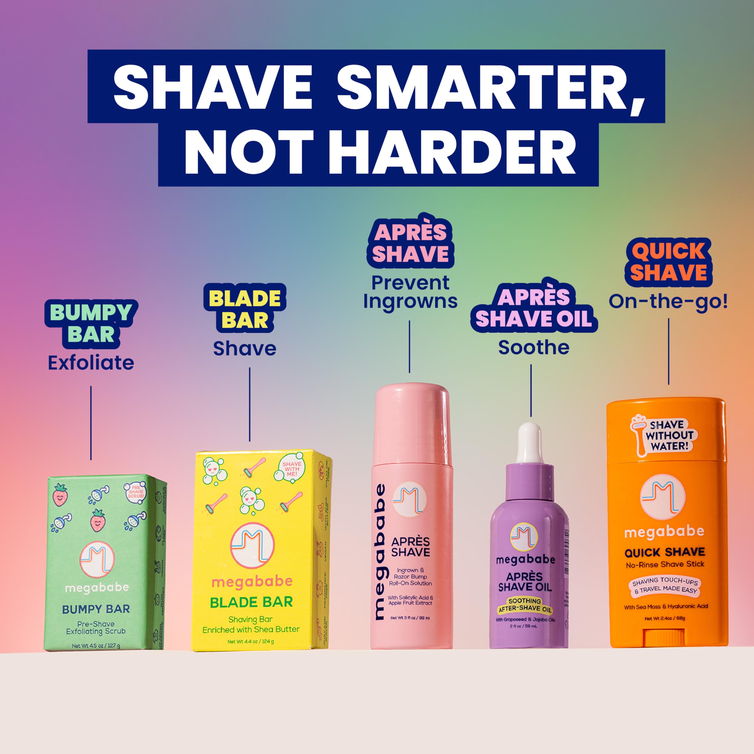 Megababe Après Shave Oil – emballage recyclé et durable.