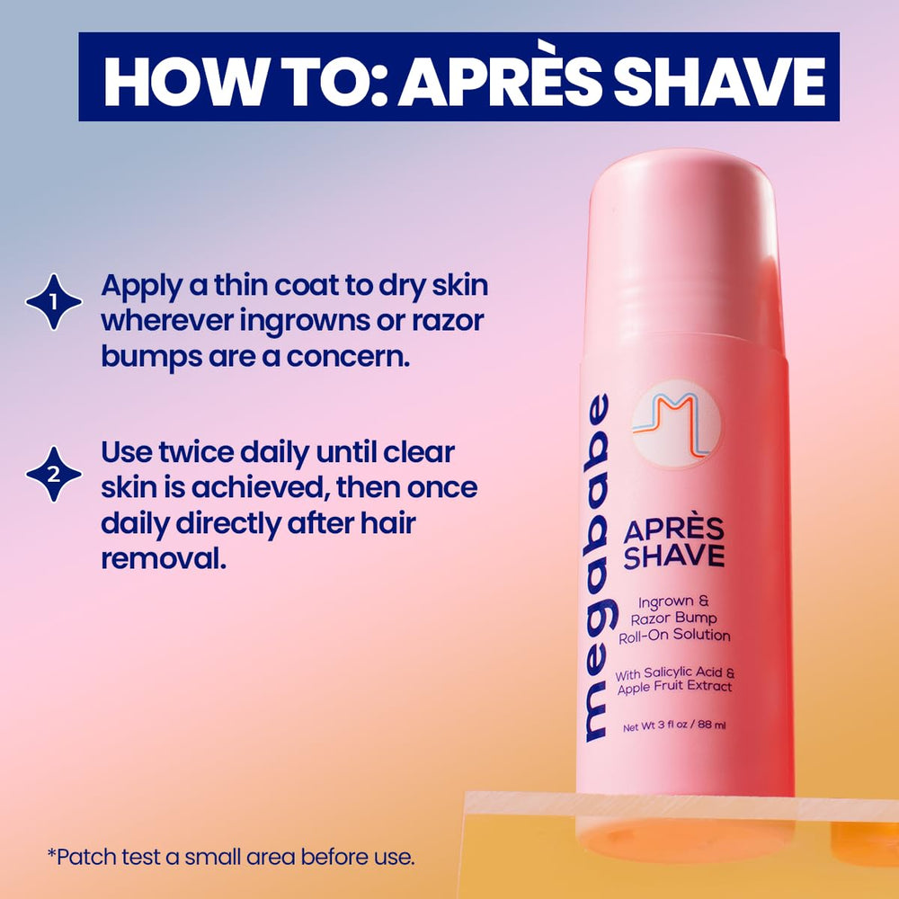 Megababe Après Shave – usage bikini pour prévenir irritations et poils incarnés.