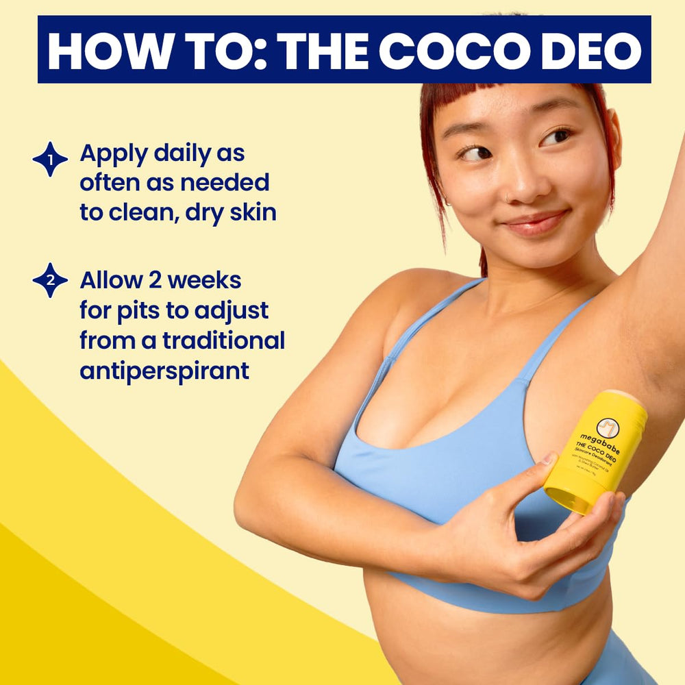 Megababe The Coco Deo : beurre de karité pour hydratation et confort durable.