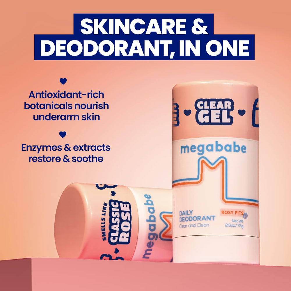 Megababe Daily Deodorant Rosy Pits - sans aluminium et bicarbonate pour peau sensible.
