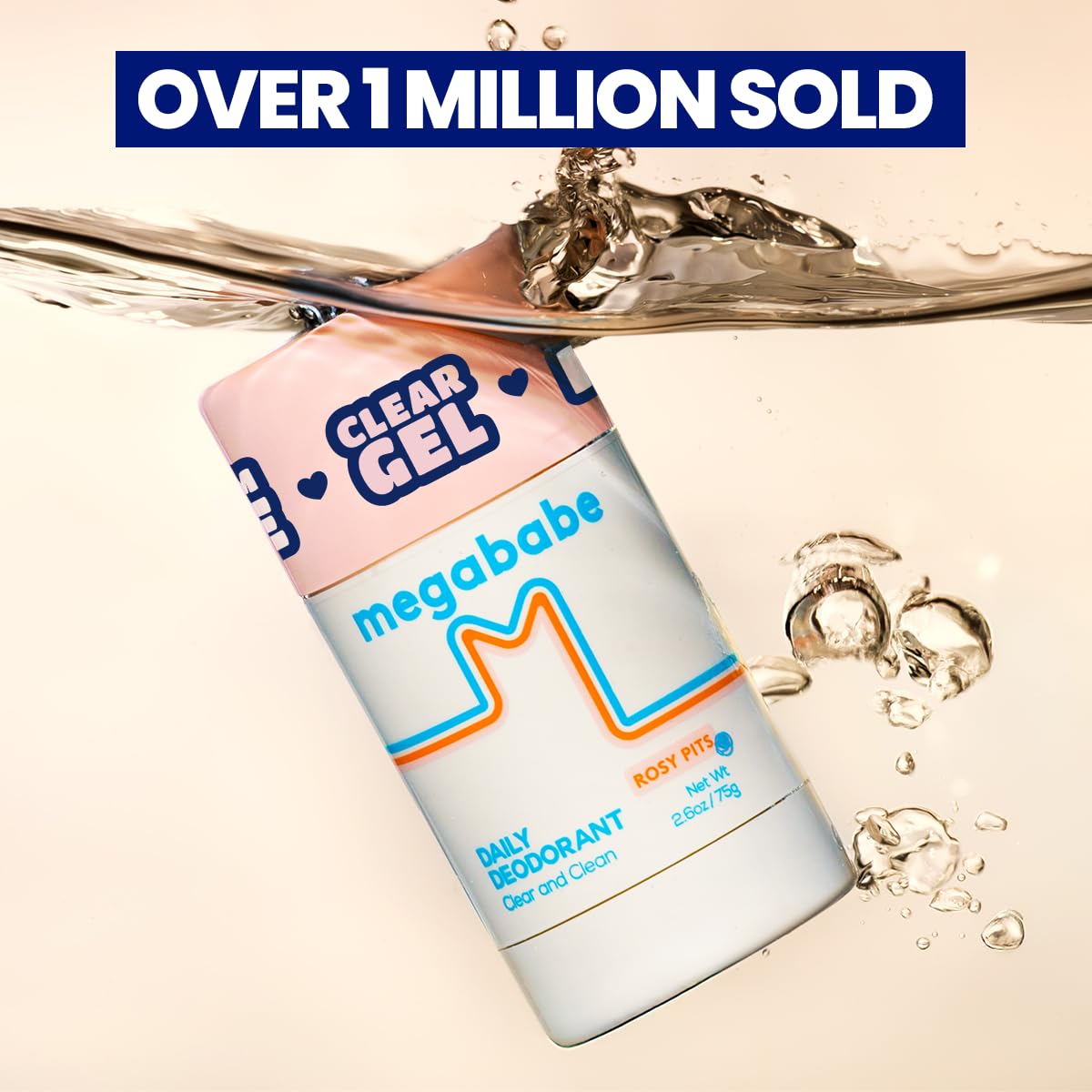 Megababe Daily Deodorant Rosy Pits - soin hydratant avec écorce de saule et avoine.