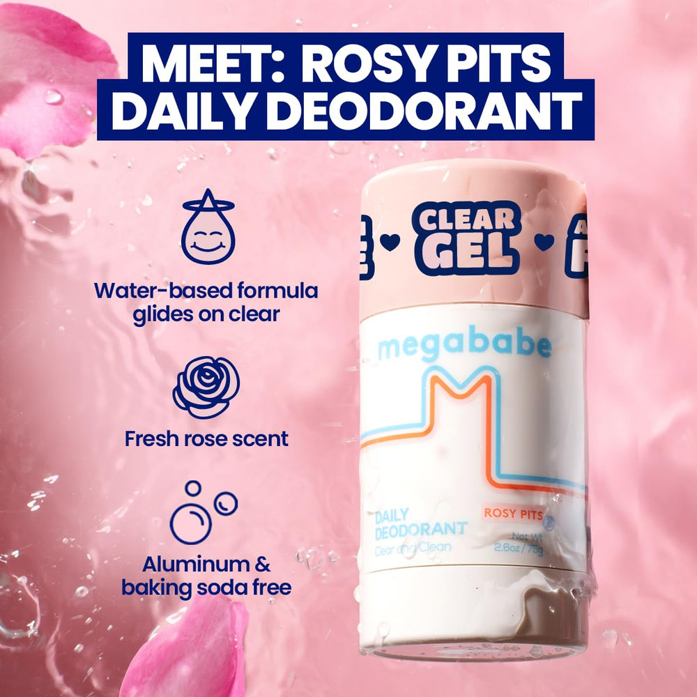 Megababe Daily Deodorant Rosy Pits - texture crème pour une application douce.