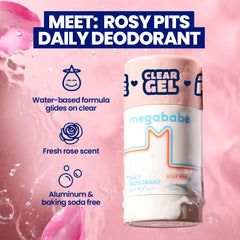 Megababe Daily Deodorant Rosy Pits - texture crème pour une application douce.