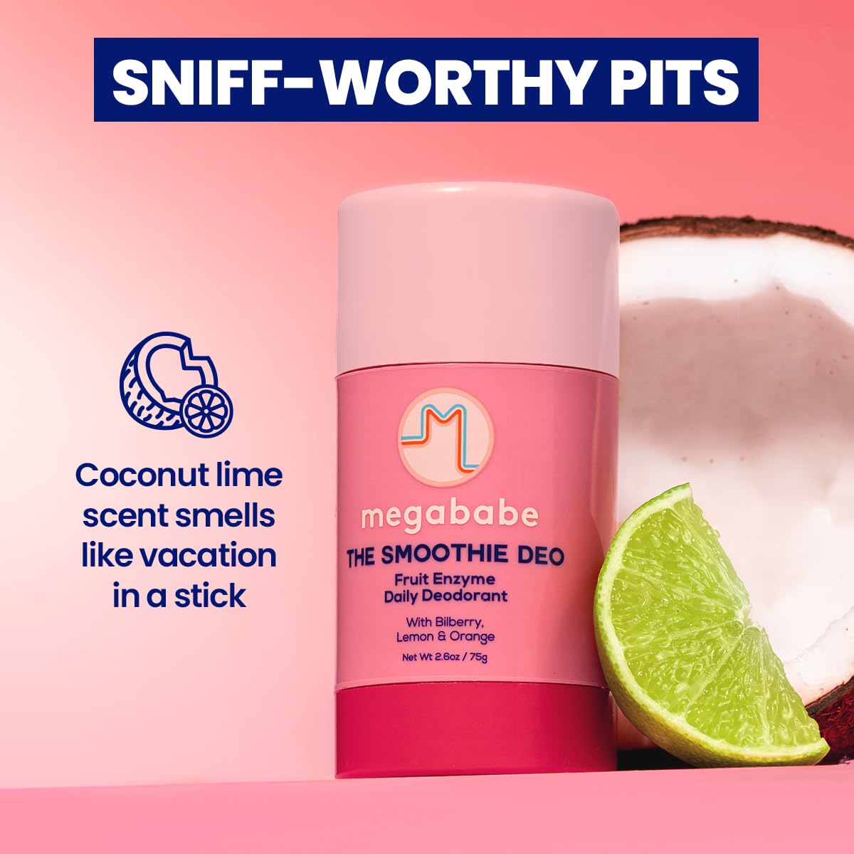 Stick soyeux Megababe Smoothie Deo glisse sans effort.