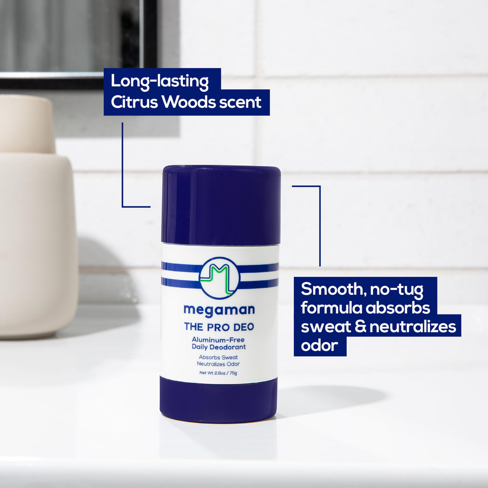 Megaman Pro Deo – texture lisse prête pour un usage quotidien.