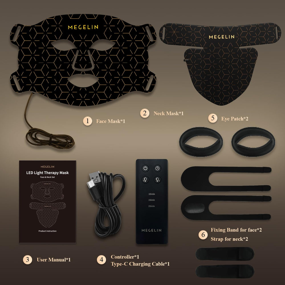 MEGELIN Masque LED Portable et Pliable: facile à transporter.