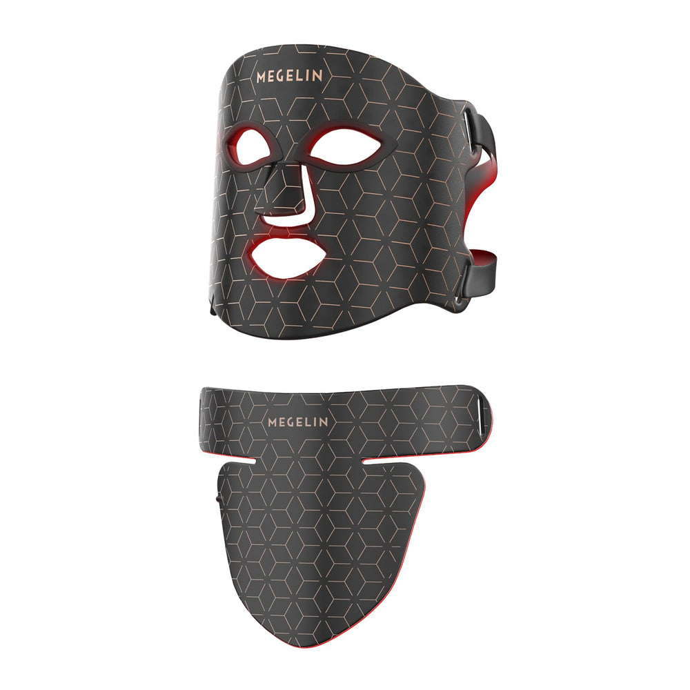 MEGELIN Masque LED Visage: thérapie lumineuse pour un teint éclatant.