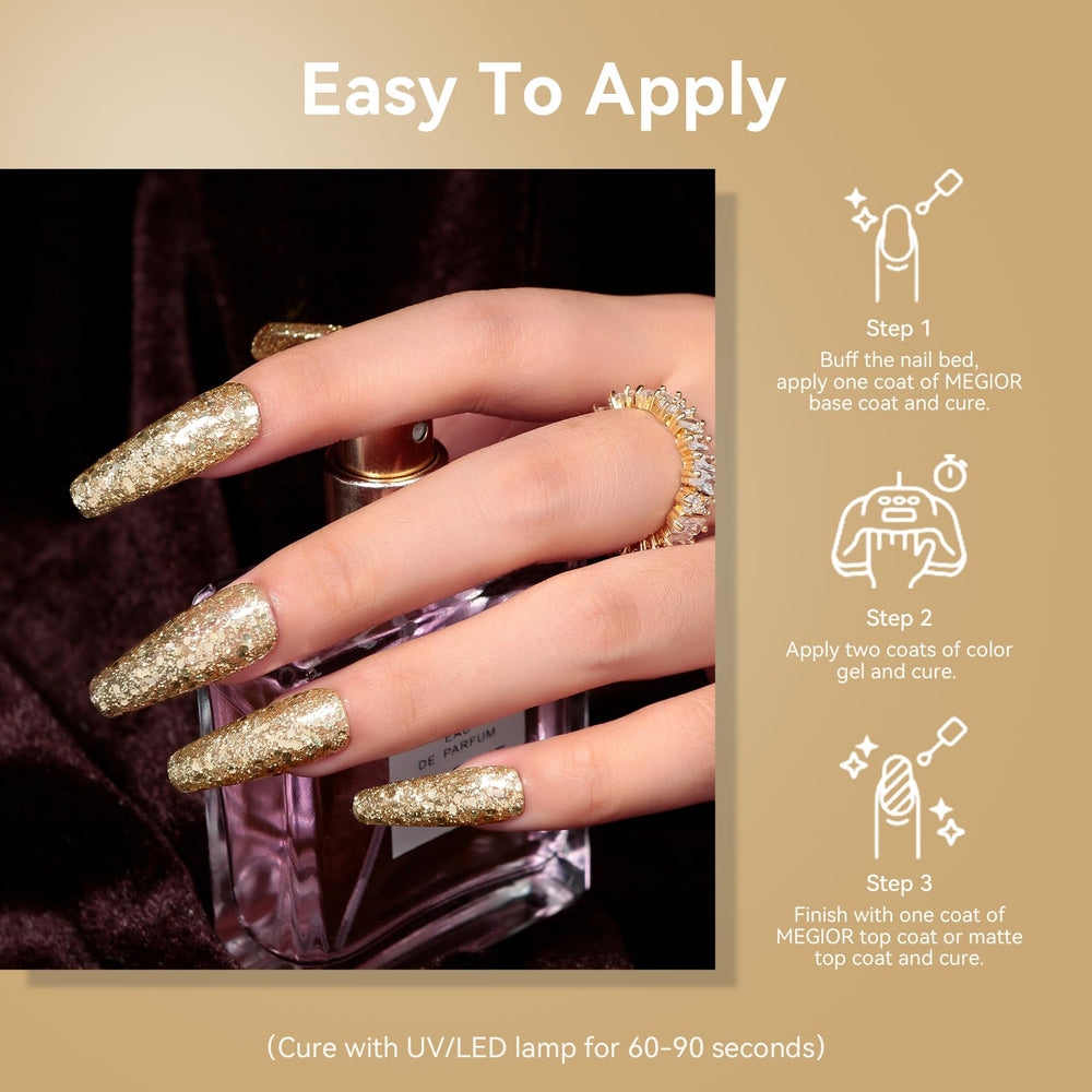 MEGIOR application rapide et nette pour un look salon à la maison.