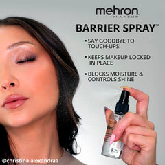 Mehron Barrier Spray – applique-maquillage: protège les peaux sensibles avant l’application.
